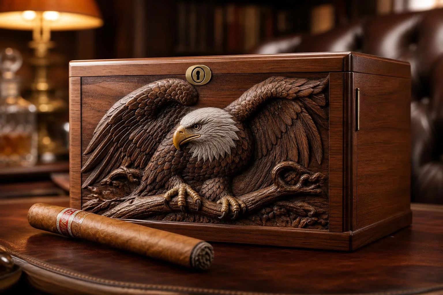 Bald Eagle Cigar Humidor