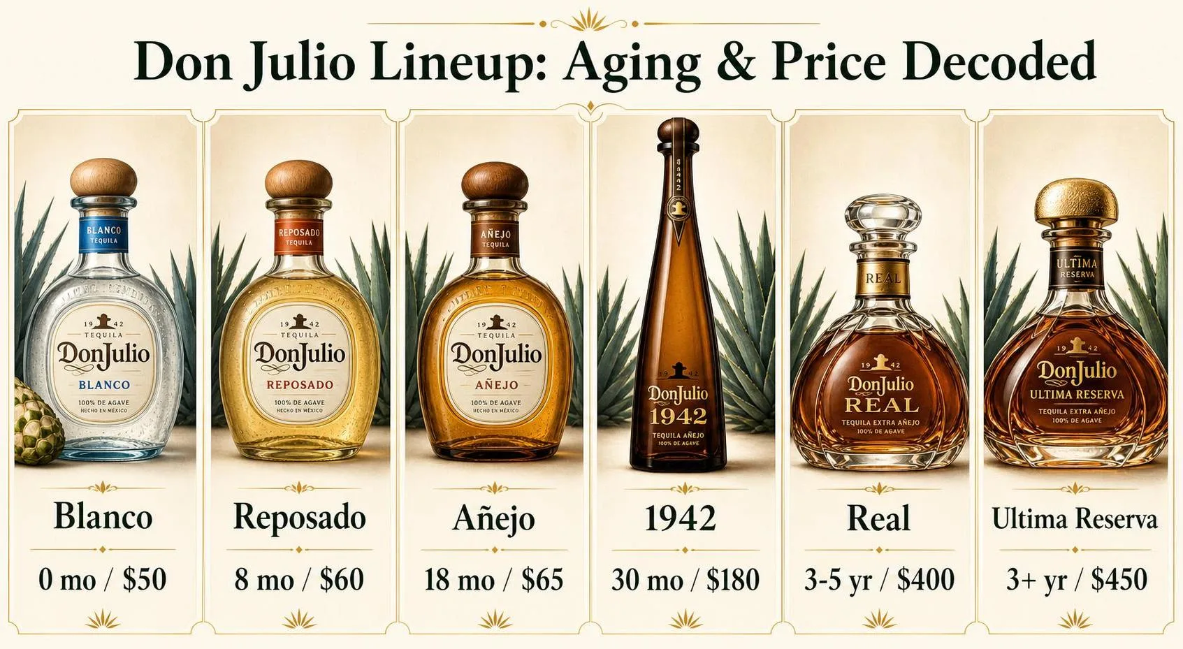 Don Julio Lineup: Aging & Price Decoded — key facts at a glance