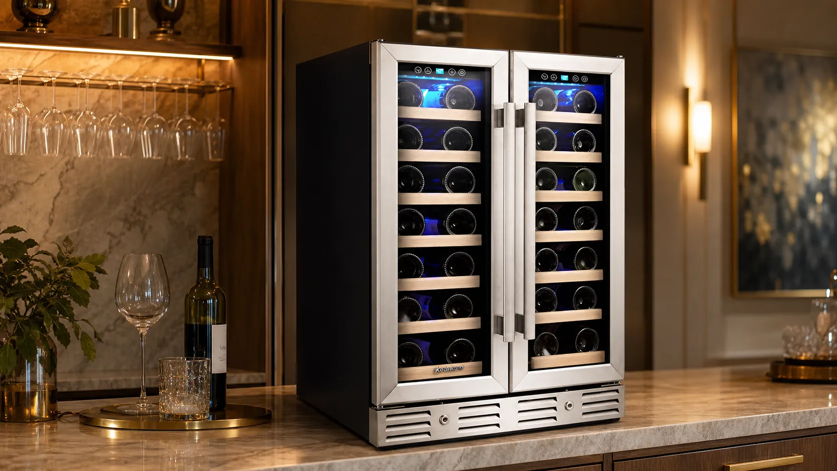 The Top 6 Best Dual Zone Wine Cooler You Need Right Now 8 Kalamera Wine Cooler — Kitchen Bar Setups: 40-bottle dual-zone storage