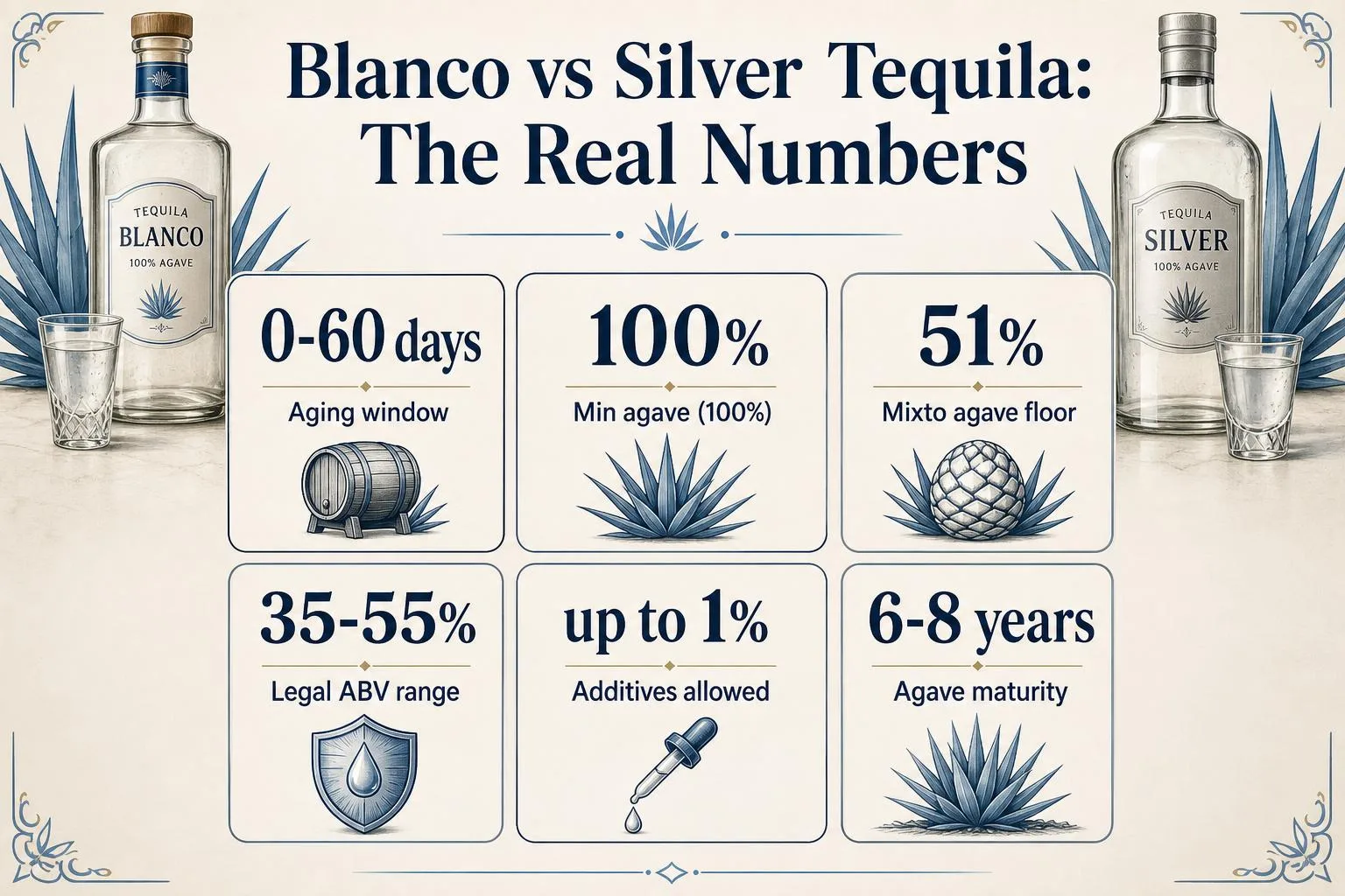 Blanco Vs Silver Tequila: Which Is Better? 1 Blanco vs Silver Tequila: The Real Numbers — key facts at a glance