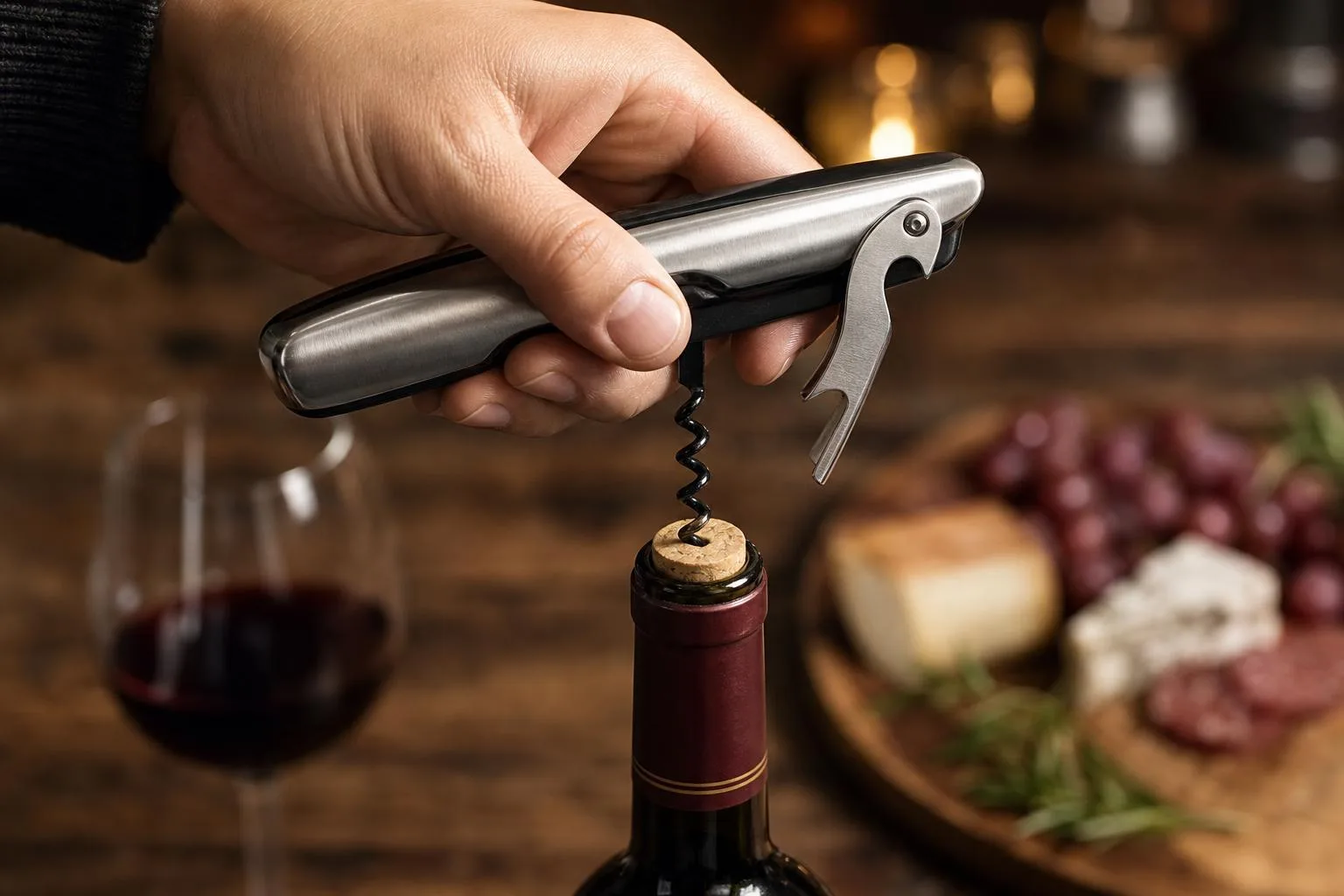 Brookstone Compact Wine Corkscrew Review 2026 2 Close-up of the Brookstone Compact Wine Corkscrew build quality, materials and finish during our review
