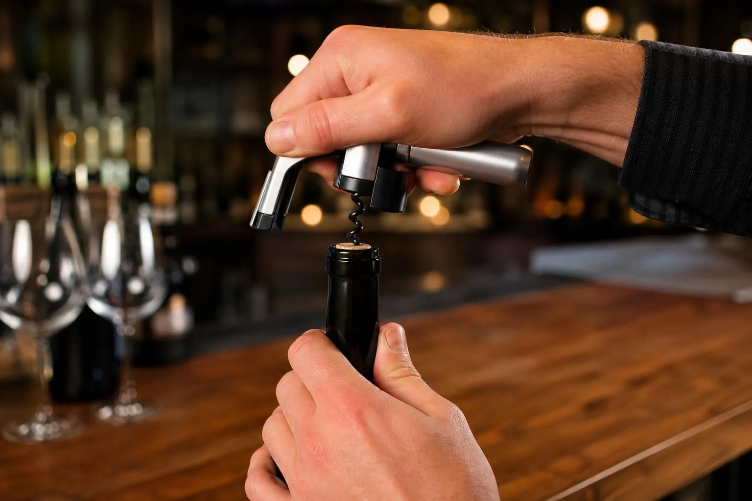 Brookstone Compact Wine Corkscrew