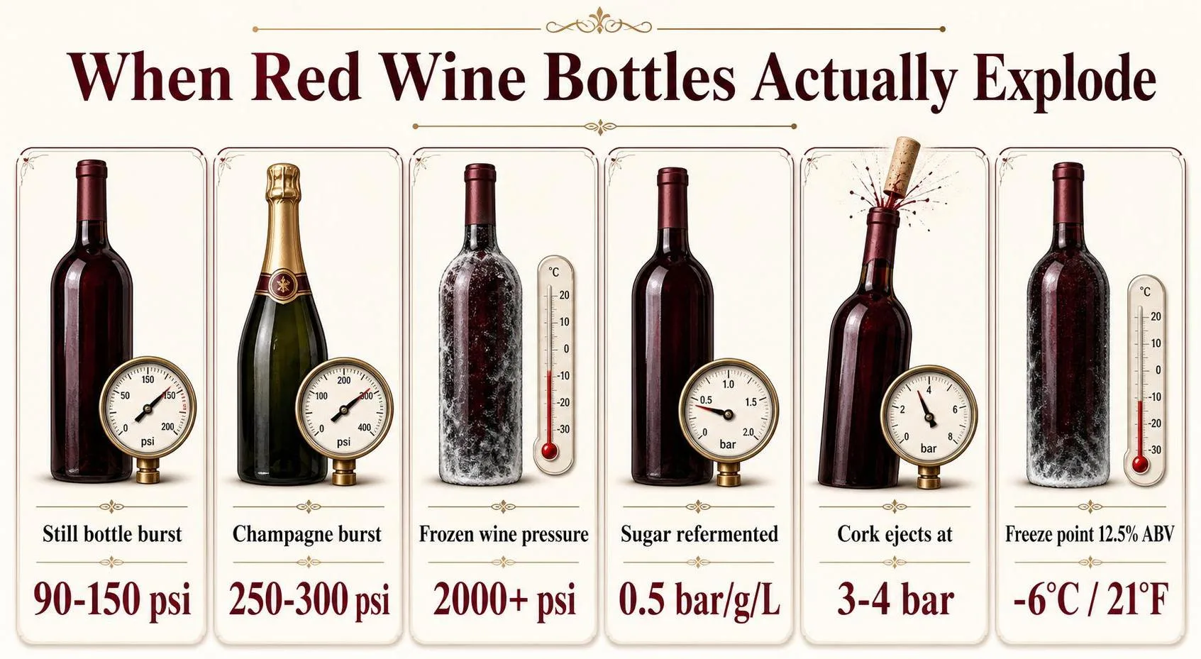 When Red Wine Bottles Actually Explode — key facts at a glance