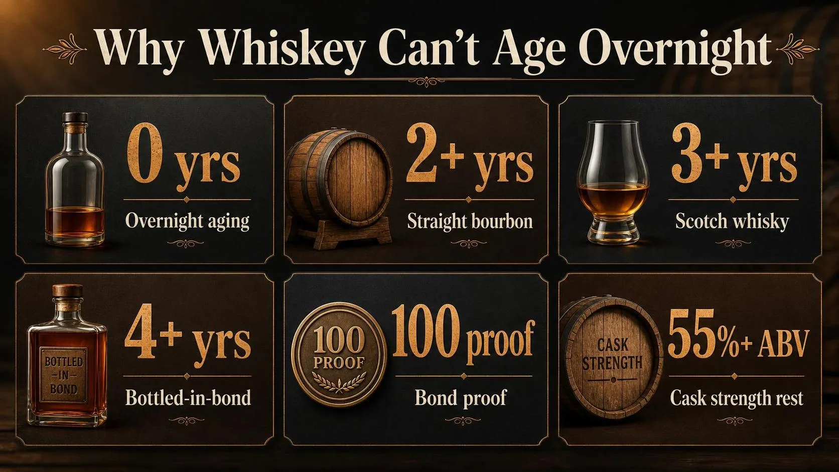 Can A Fine Whiskey Age Overnight? 1 Why Whiskey Can’t Age Overnight — key facts at a glance