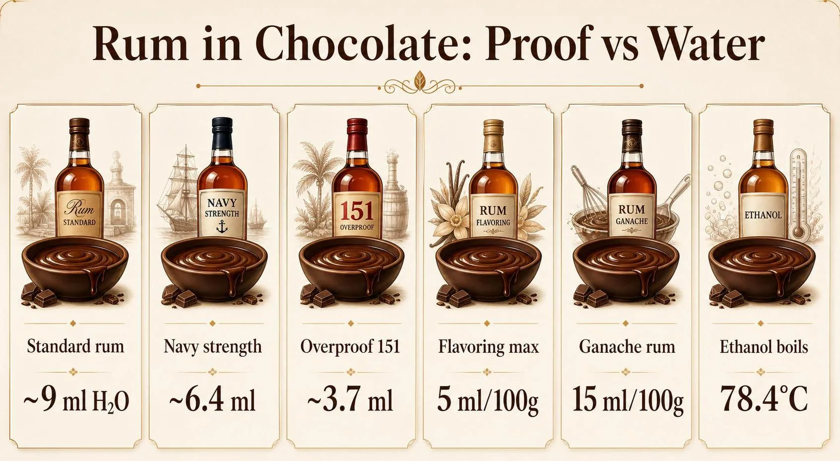 Can I Add Rum To Melted Chocolate? 1 Rum in Chocolate: Proof vs Water — key facts at a glance