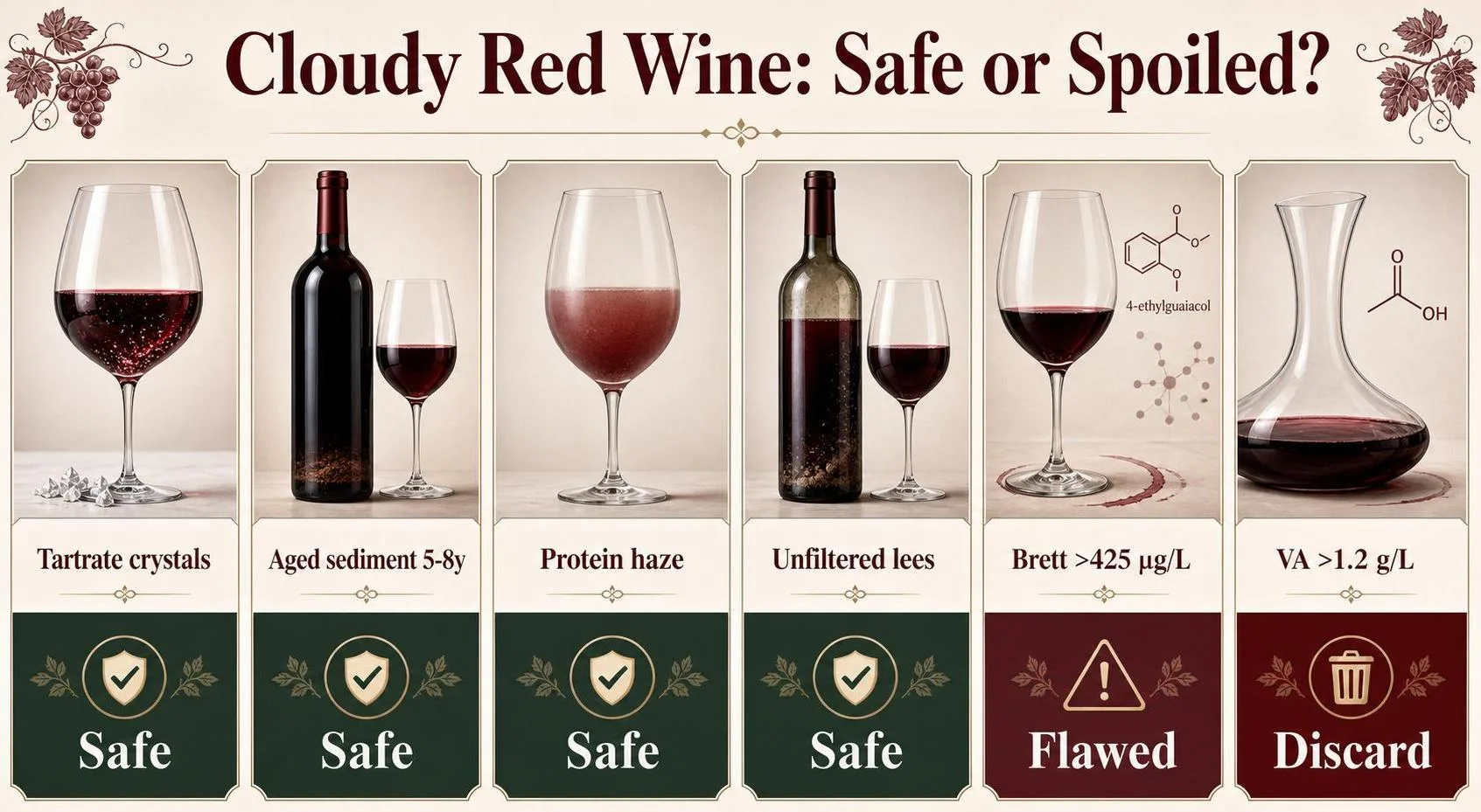 Cloudy Red Wine: Safe or Spoiled? — key facts at a glance
