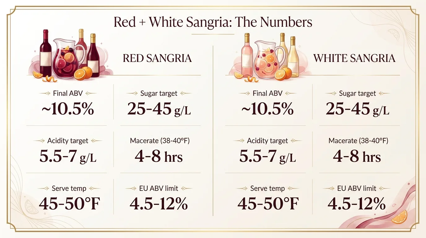 Red + White Sangria: The Numbers — key facts at a glance