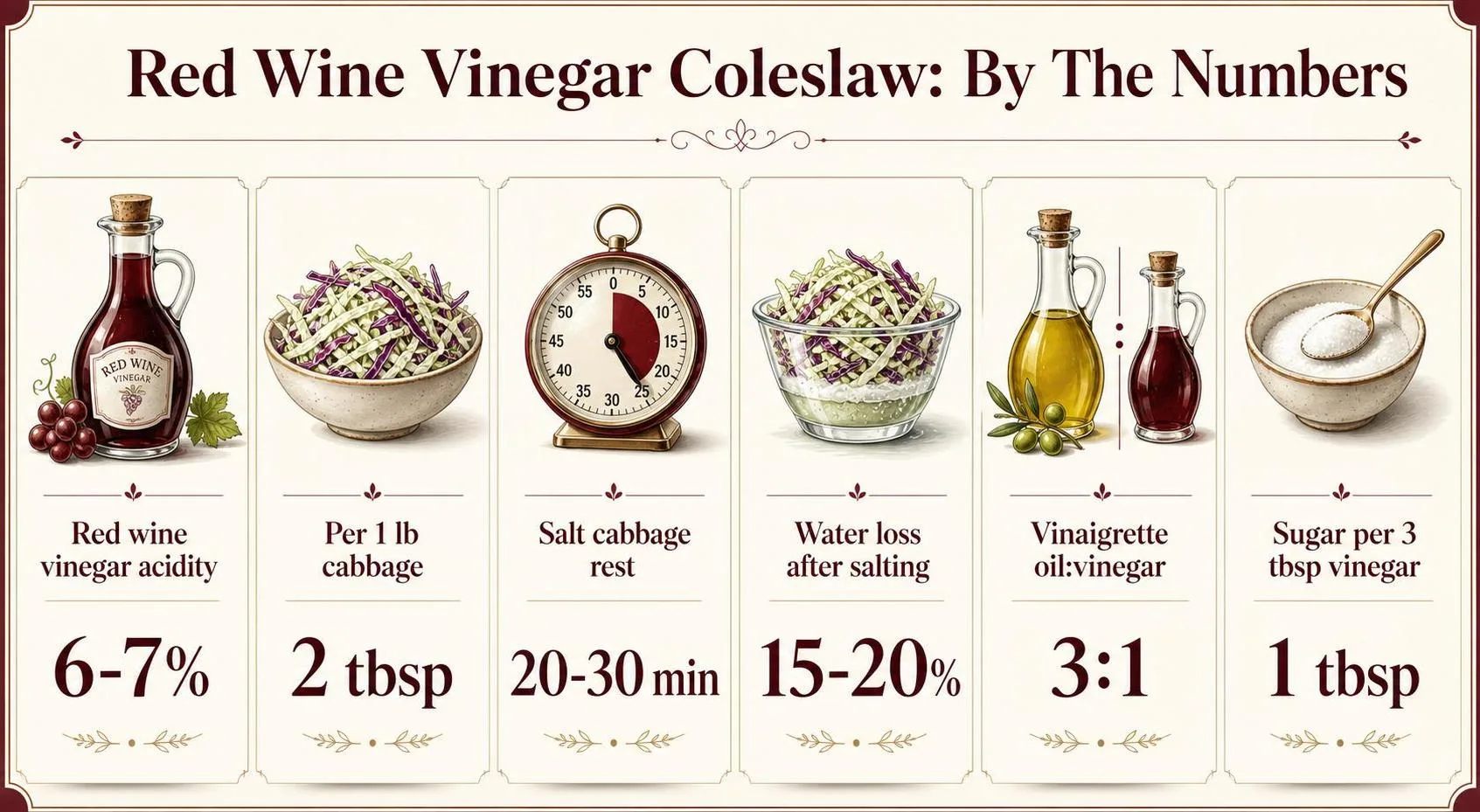 Can I Use Red Wine Vinegar For Coleslaw Dressing? 1 Red Wine Vinegar Coleslaw: By The Numbers — key facts at a glance