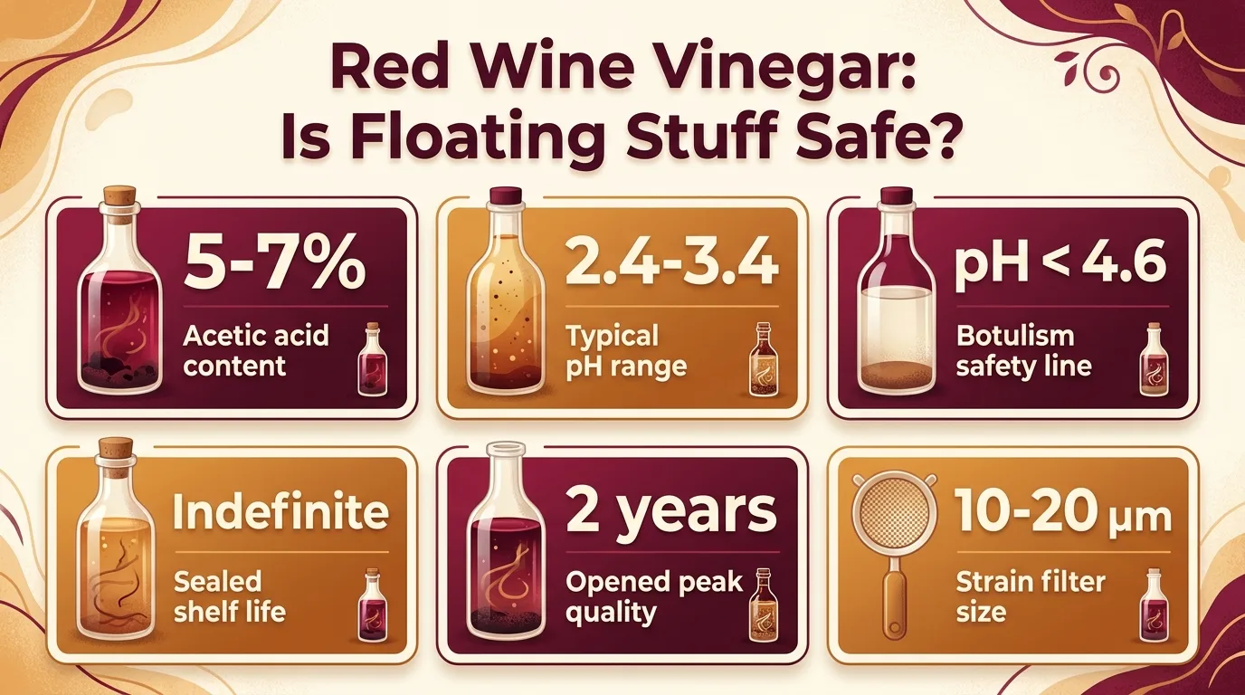 Red Wine Vinegar: Is Floating Stuff Safe? — key facts at a glance
