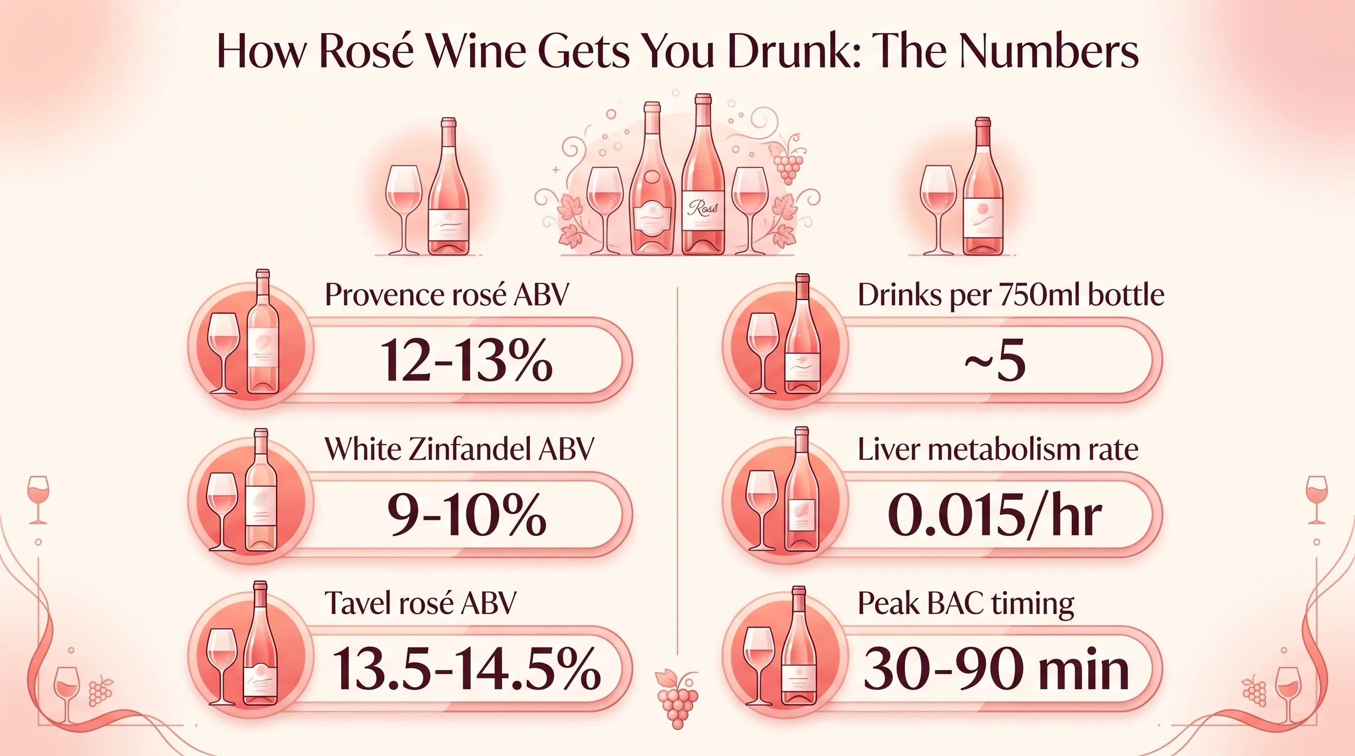 How Rosé Wine Gets You Drunk: The Numbers — key facts at a glance