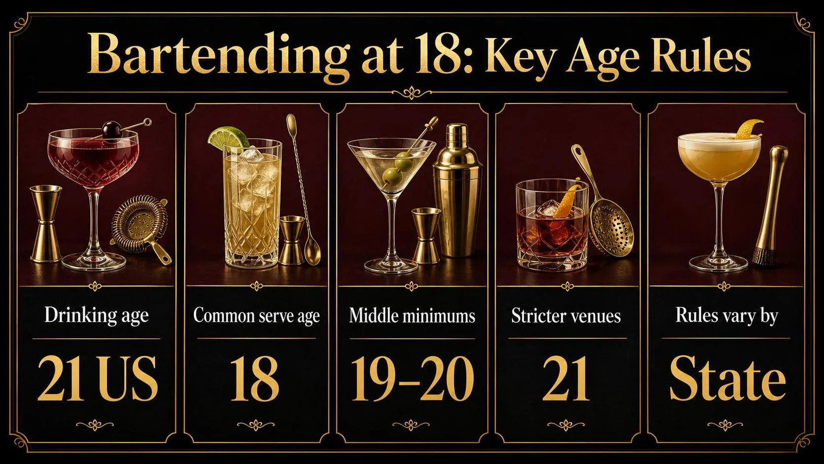 Can You Become A Bartender At 18? 1 Bartending at 18: Key Age Rules — key facts at a glance