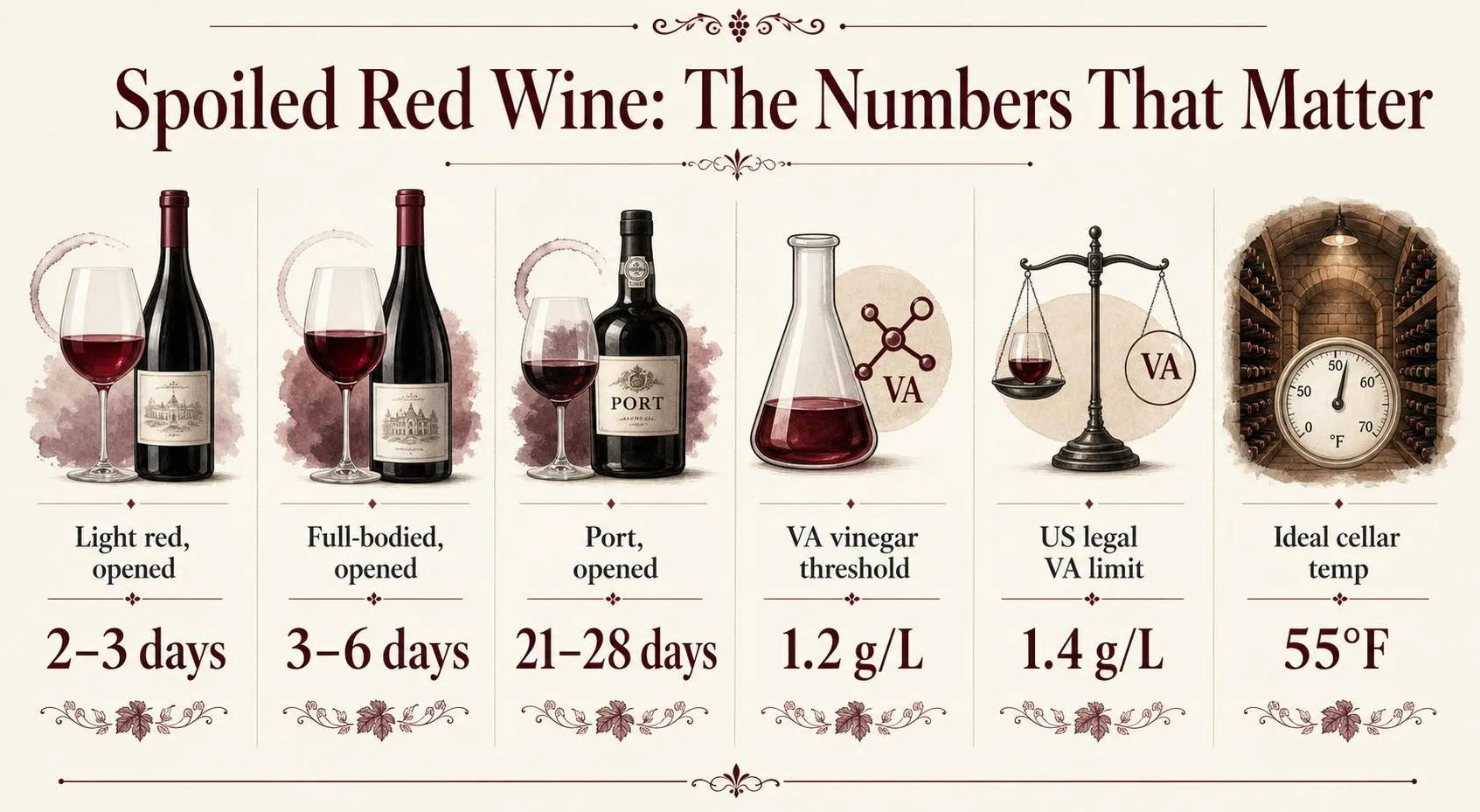 Spoiled Red Wine: The Numbers That Matter — key facts at a glance