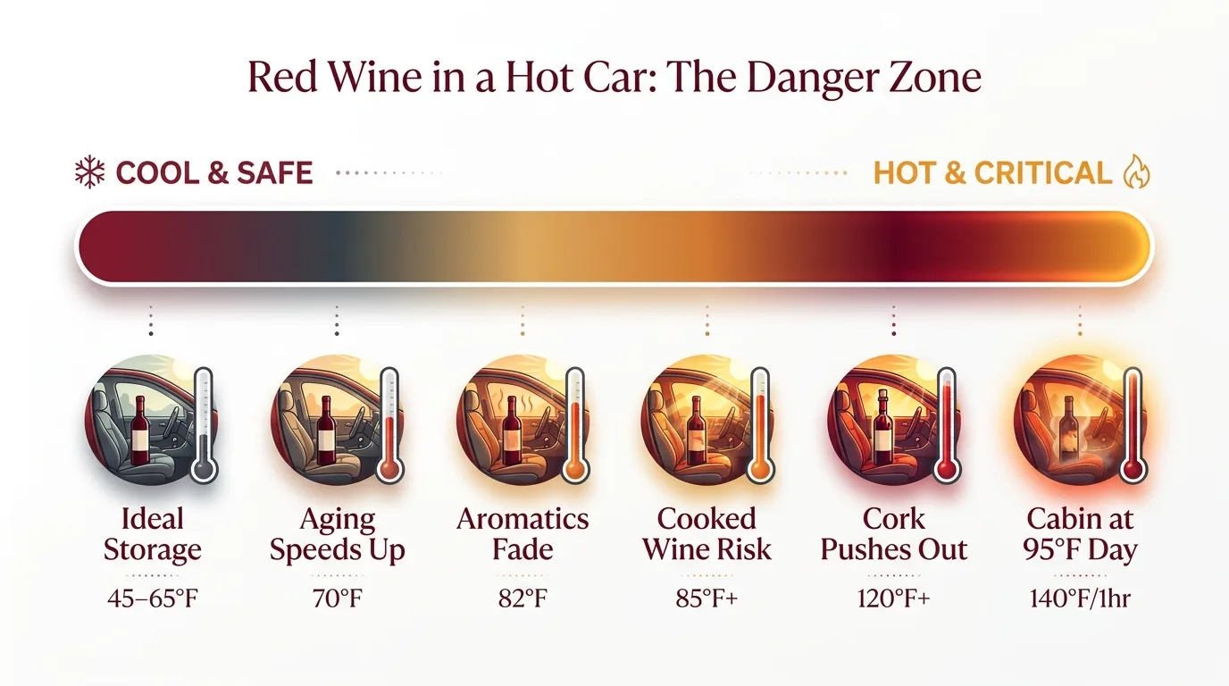 Red Wine in a Hot Car: The Danger Zone — key facts at a glance