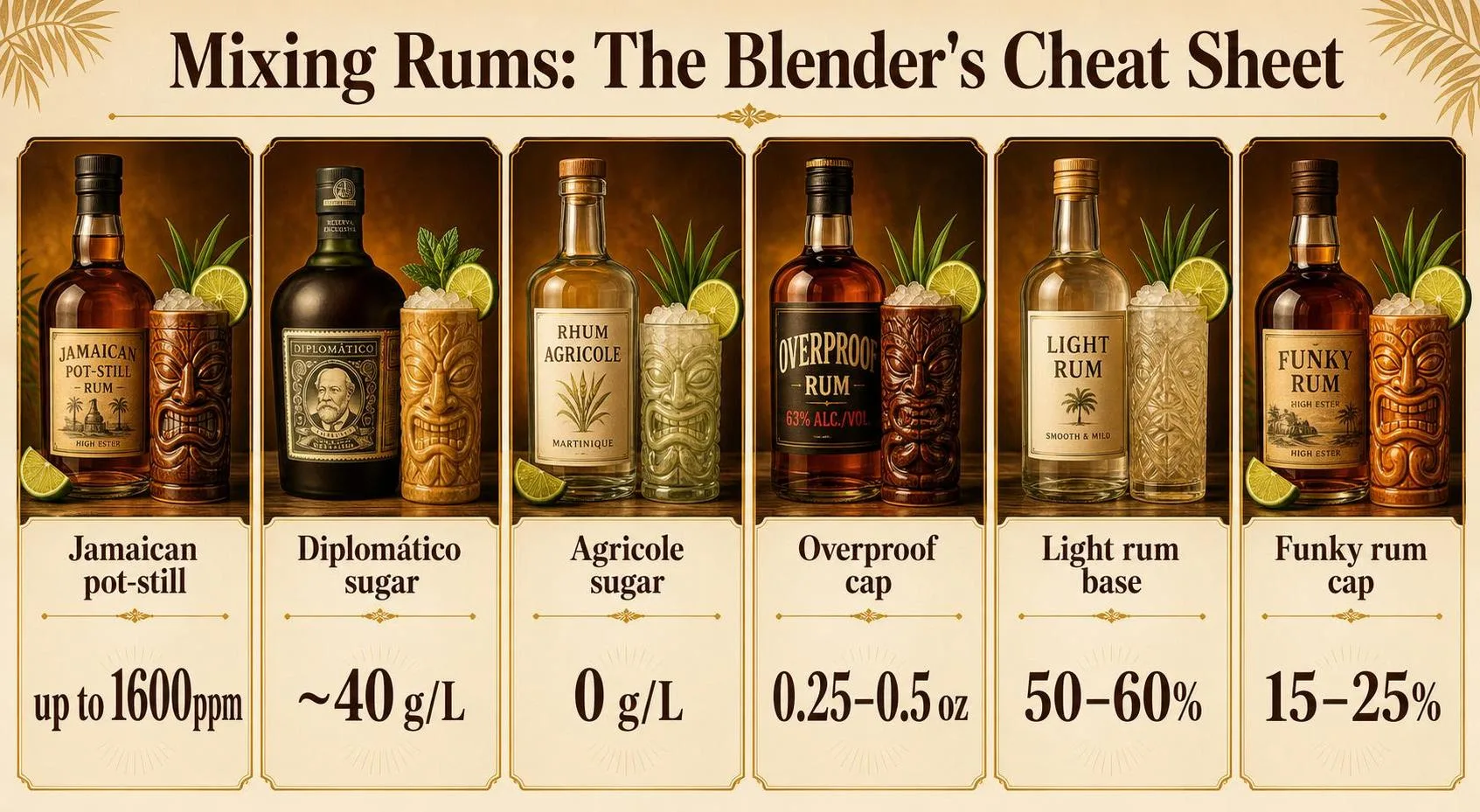 Mixing Rums: The Blender's Cheat Sheet — key facts at a glance