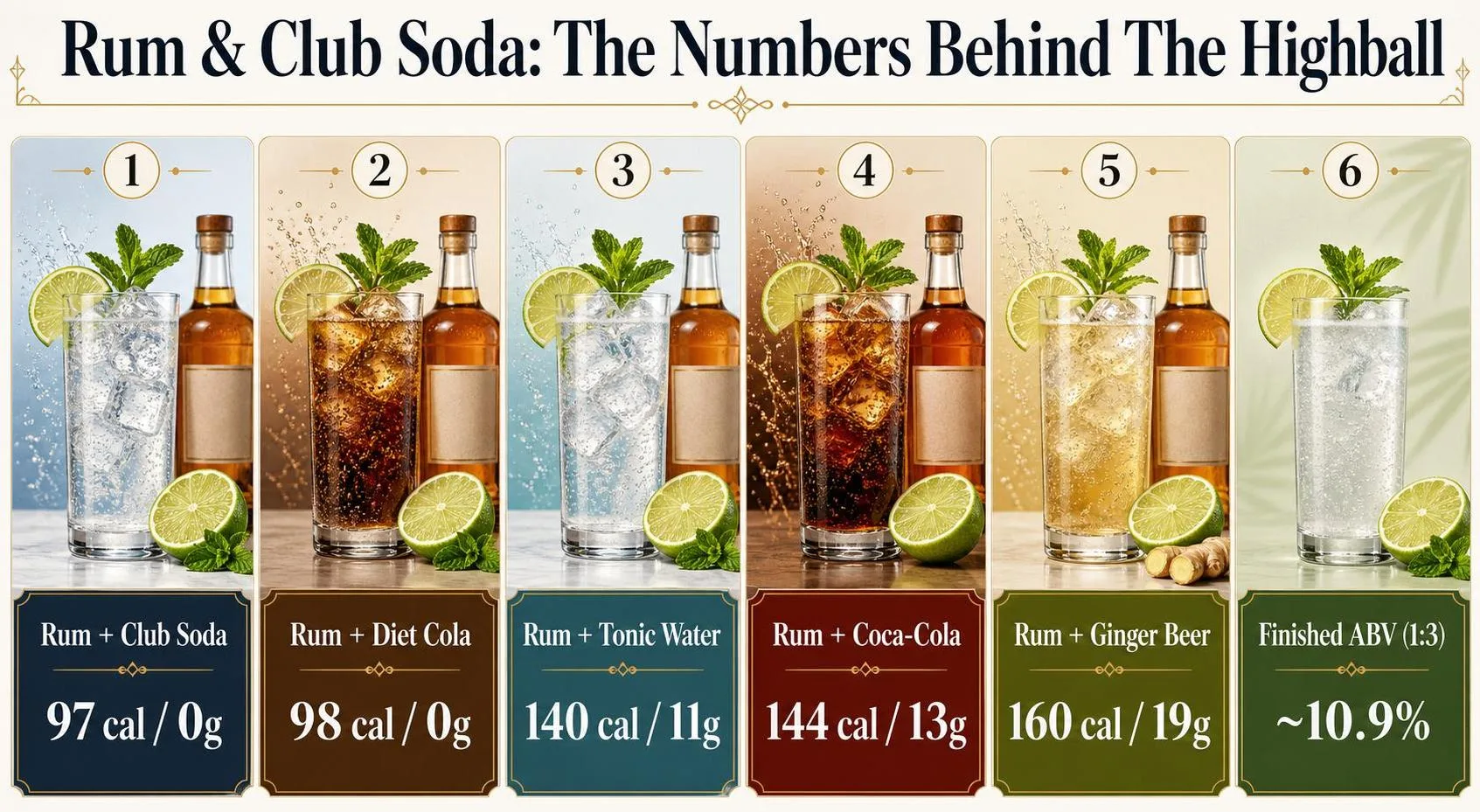 Can You Mix Rum With Club Soda? 1 Rum & Club Soda: The Numbers Behind The Highball — key facts at a glance