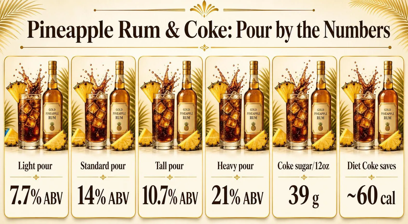Can You Put Pineapple Rum In Coke? 1 Pineapple Rum & Coke: Pour by the Numbers — key facts at a glance