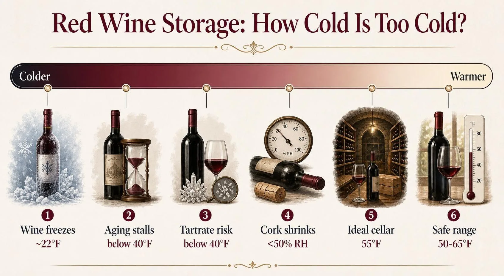 Red Wine Storage: How Cold Is Too Cold? — key facts at a glance