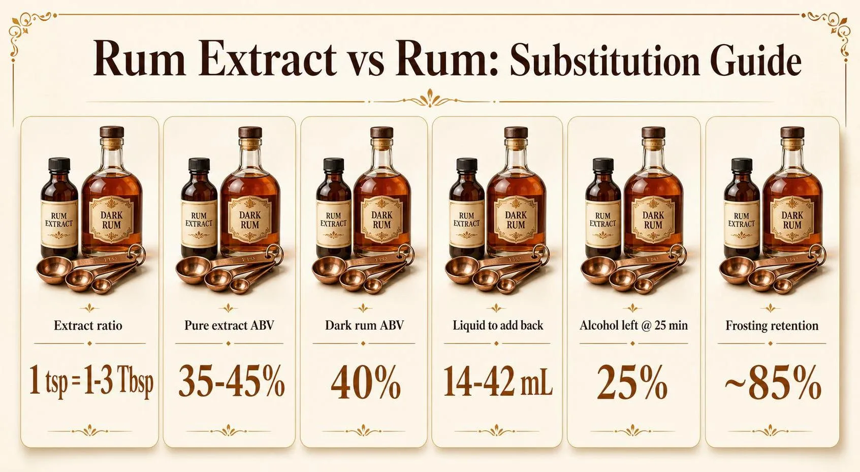 Rum Extract vs Rum: Substitution Guide — key facts at a glance