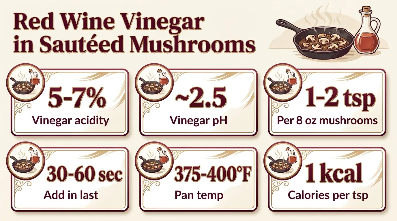 Red Wine Vinegar in Sautéed Mushrooms — key facts at a glance