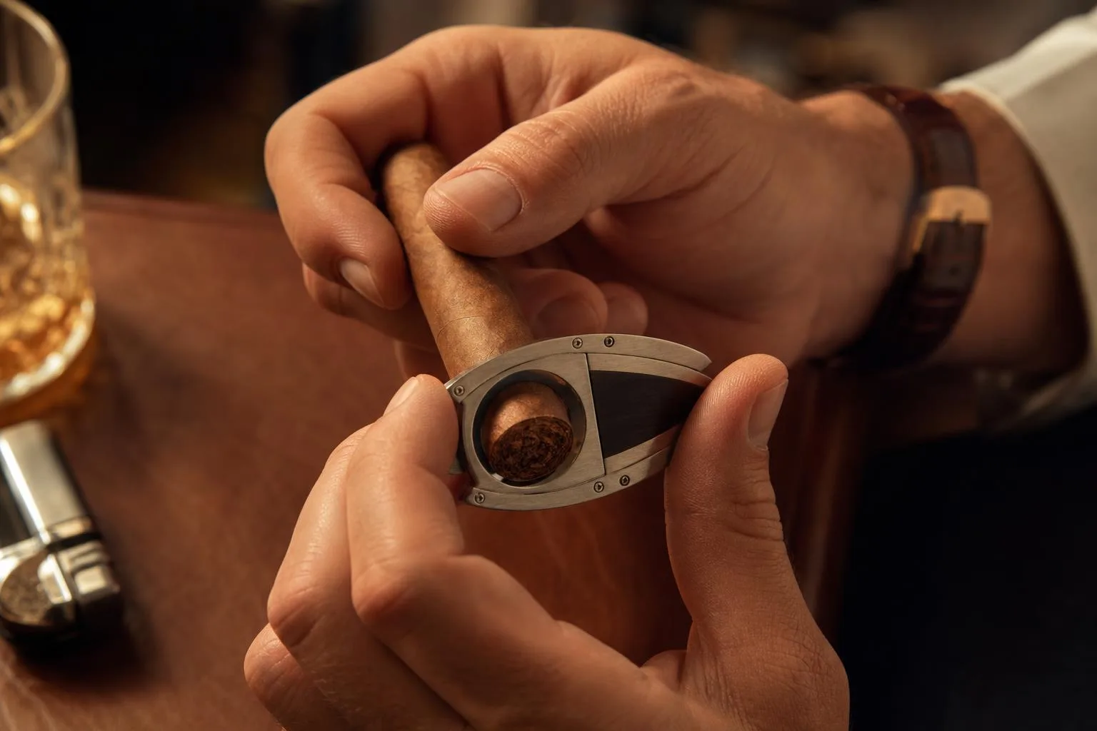 Coltellerie Berti Cigar Cutter Review 2026 3 The Coltellerie Berti Cigar Cutter shown in everyday use at home, as tested by FlightWineBar
