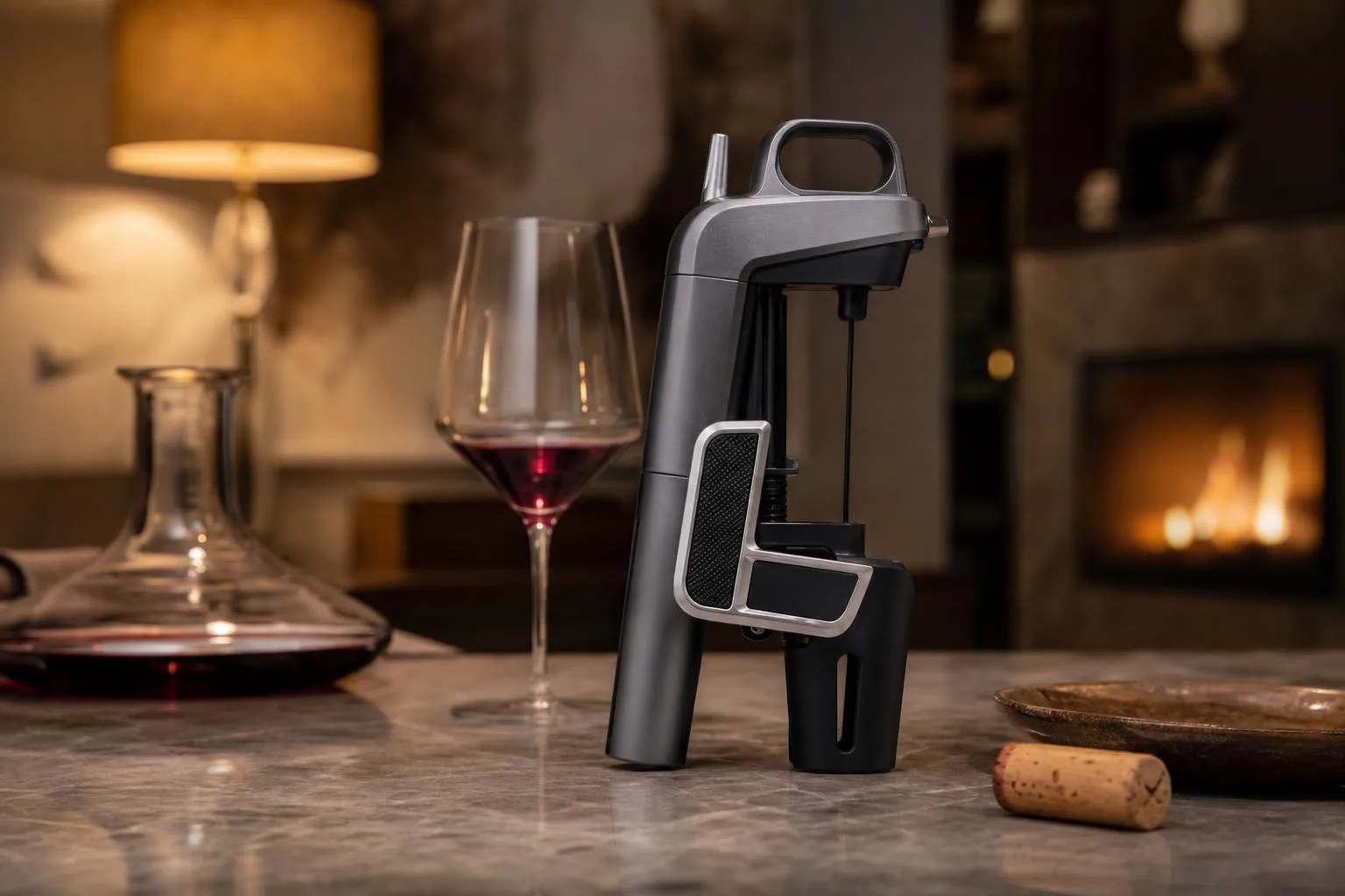 Close-up of the Coravin Model Two Wine Preservation System build quality, materials and finish during our review