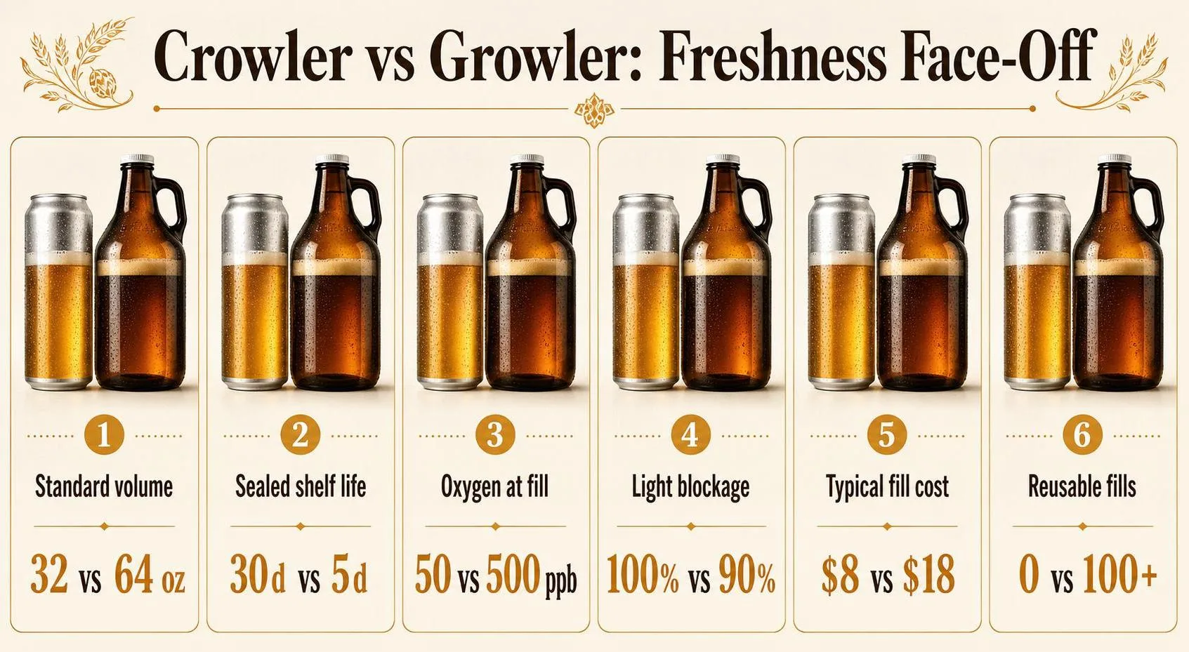 Crowler vs Growler: Freshness Face-Off — key facts at a glance