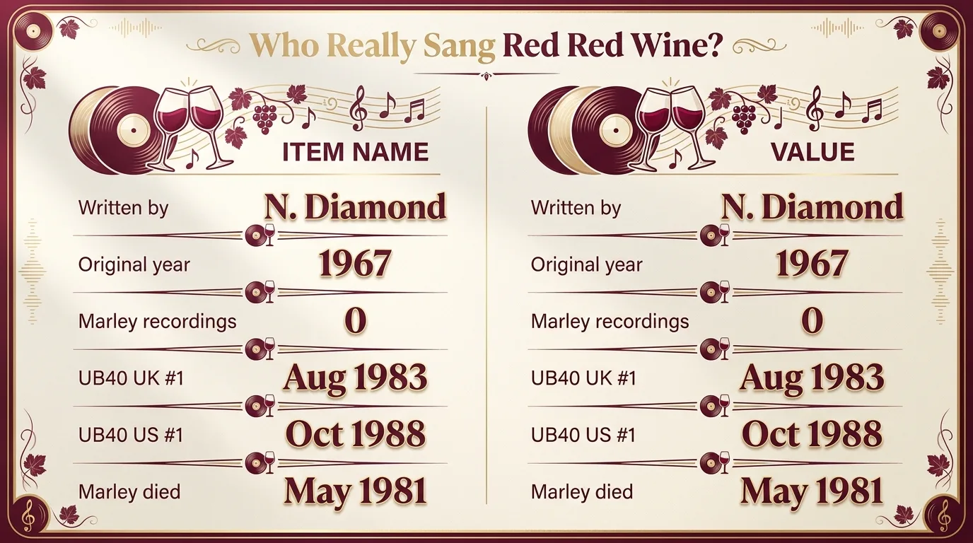 Who Really Sang Red Red Wine? — key facts at a glance