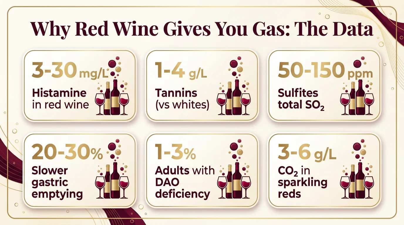 Why Red Wine Gives You Gas: The Data — key facts at a glance