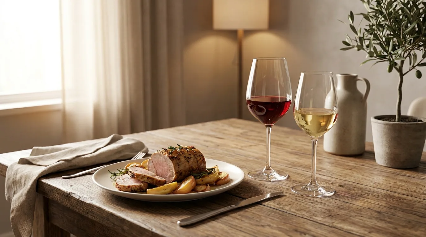 do you drink red or white wine with pork