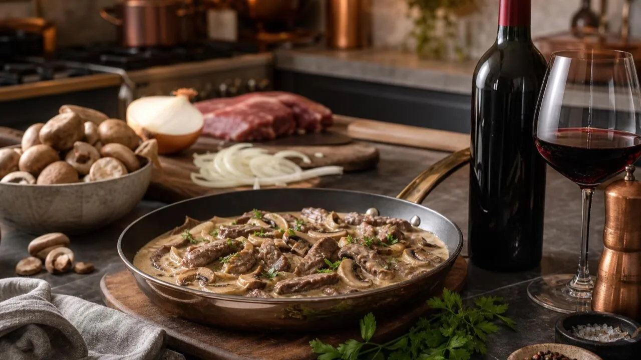 Do You Use White Or Red Wine In Beef Stroganoff?