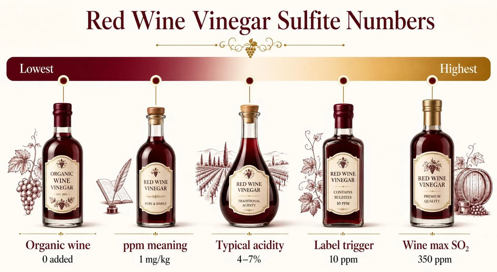 Red Wine Vinegar Sulfite Numbers — key facts at a glance