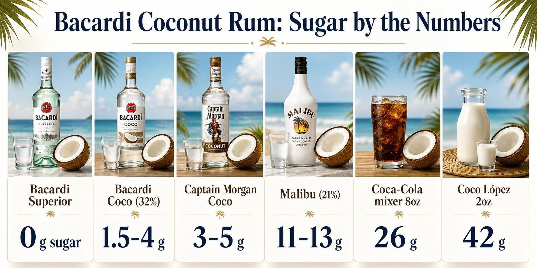 Bacardi Coconut Rum: Sugar by the Numbers — key facts at a glance