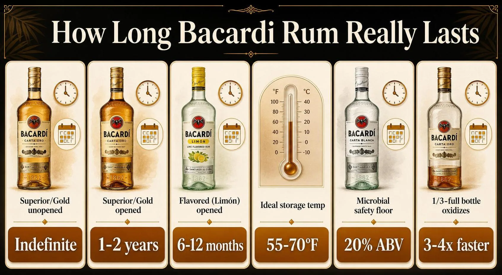 Does Bacardi Rum Expire? 1 How Long Bacardi Rum Really Lasts — key facts at a glance