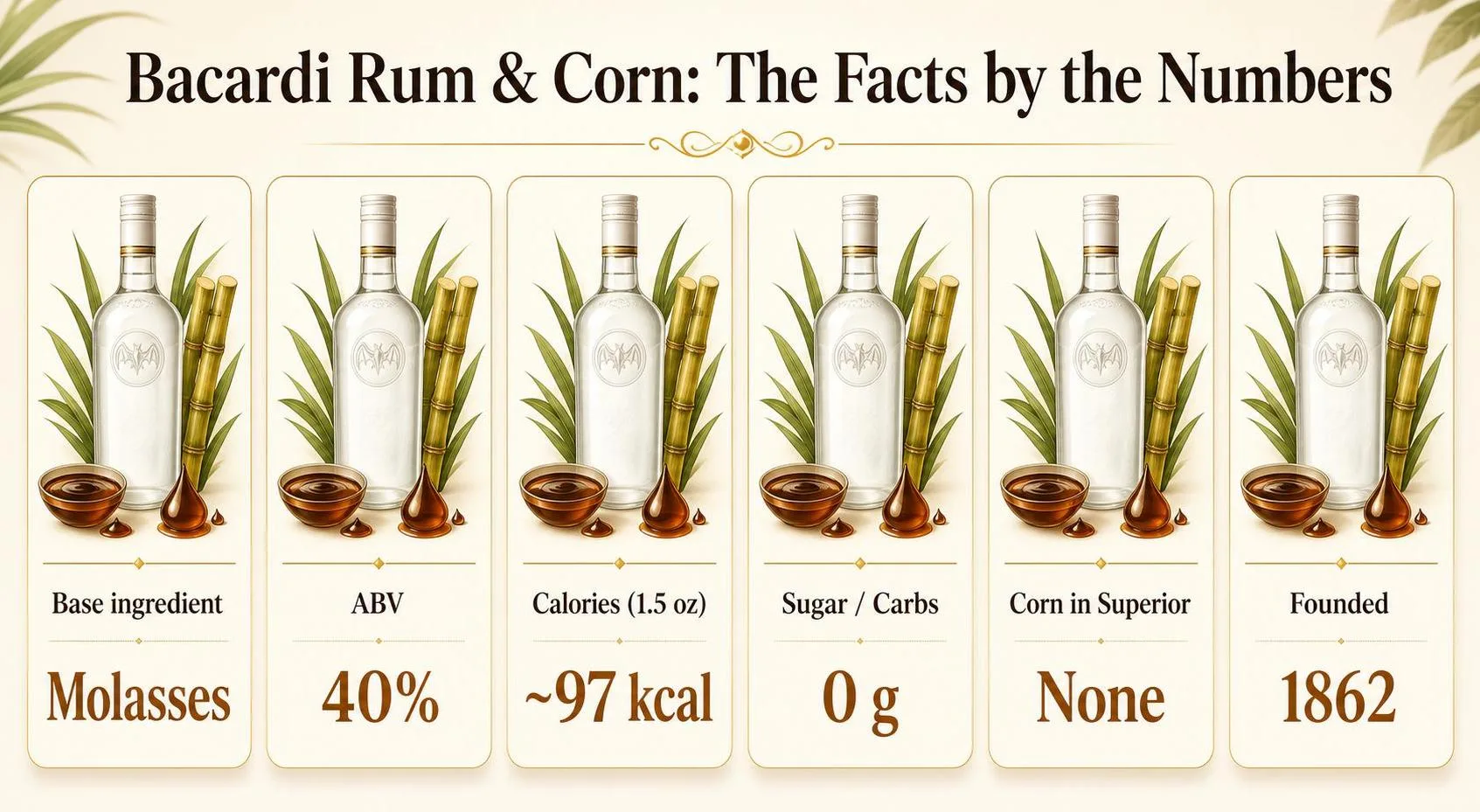 Bacardi Rum & Corn: The Facts by the Numbers — key facts at a glance
