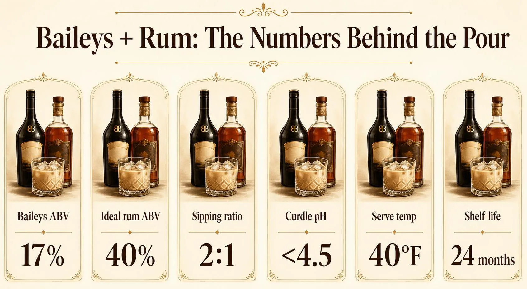 Does Baileys Go With Rum? 1 Baileys + Rum: The Numbers Behind the Pour — key facts at a glance