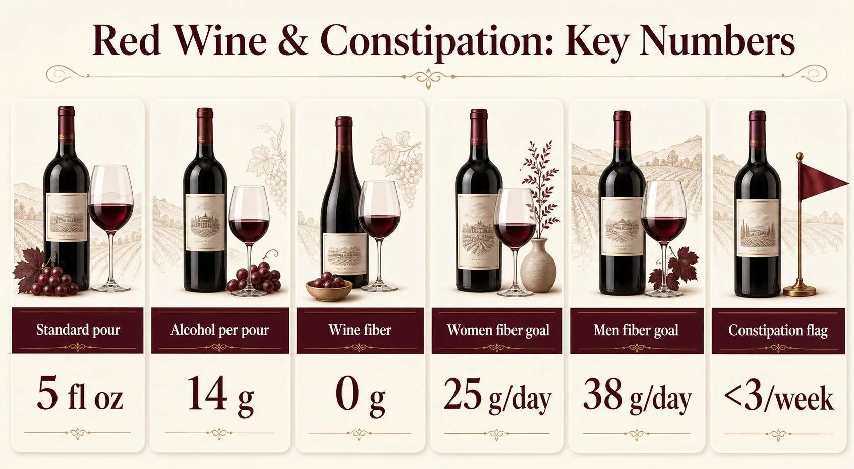 Red Wine & Constipation: Key Numbers — key facts at a glance
