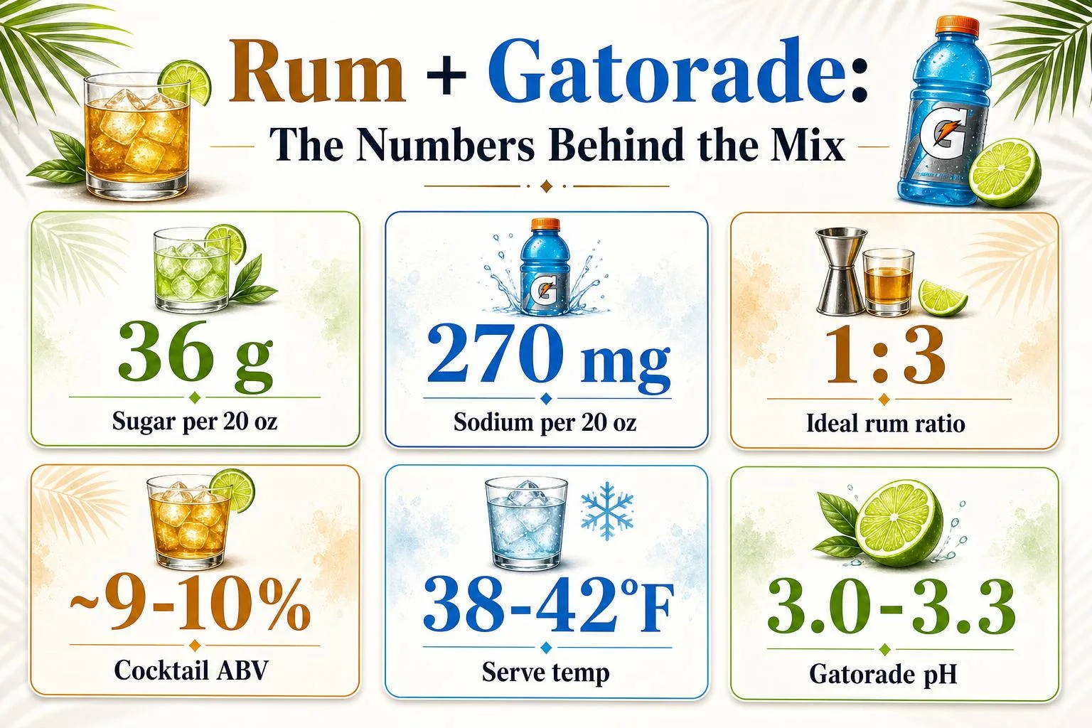 Rum + Gatorade: The Numbers Behind the Mix — key facts at a glance