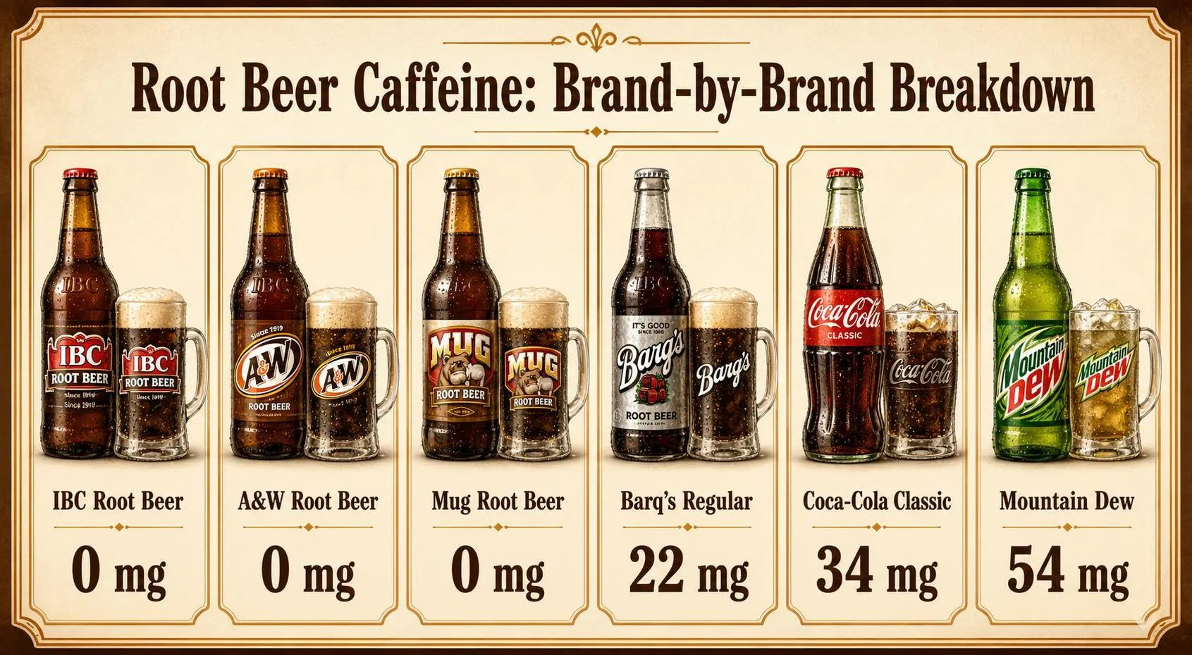 Does IBC Root Beer Have Caffeine? The Most Accurate Answer 1 Root Beer Caffeine: Brand-by-Brand Breakdown — key facts at a glance