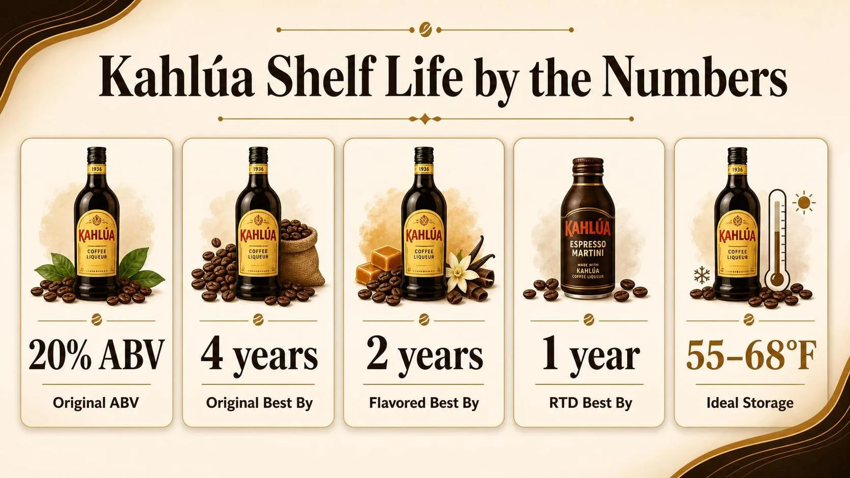 Does Kahlua Go Bad? 1 Kahlúa Shelf Life by the Numbers — key facts at a glance