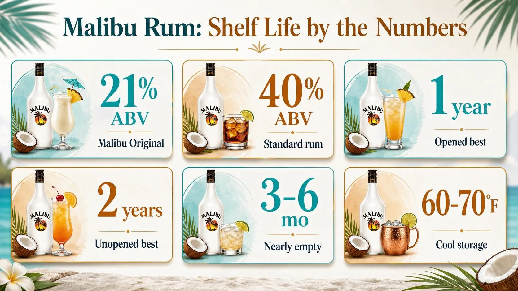 Does Malibu Rum Go Bad? Find Out Now 1 Malibu Rum: Shelf Life by the Numbers — key facts at a glance