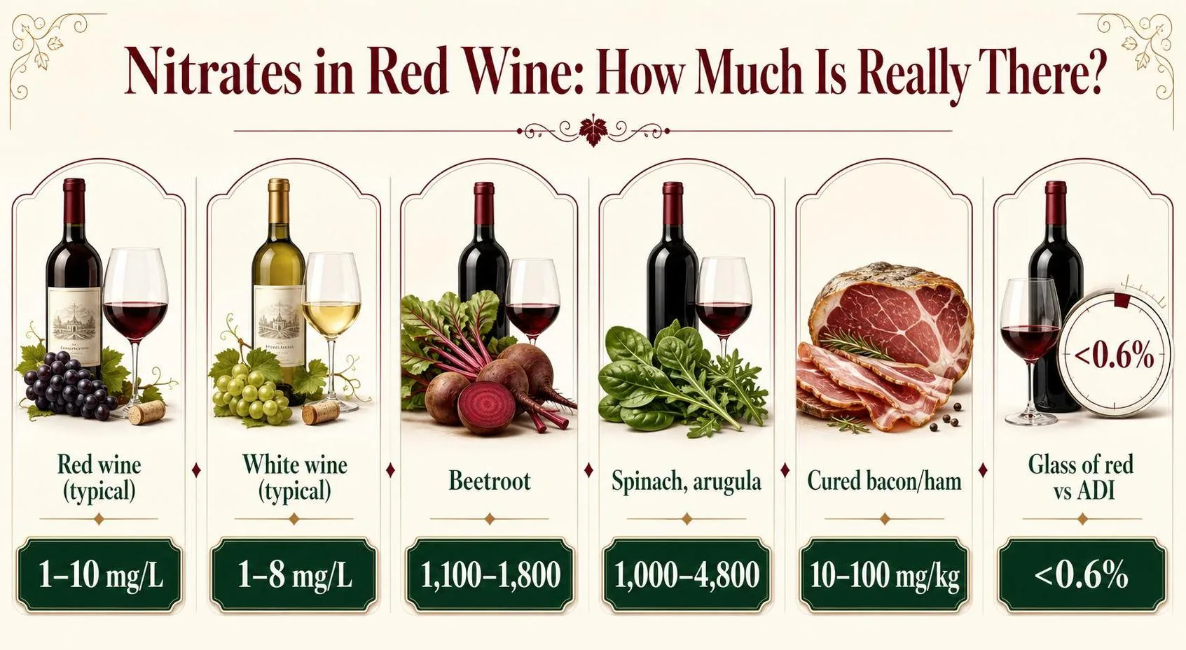 Nitrates in Red Wine: How Much Is Really There? — key facts at a glance