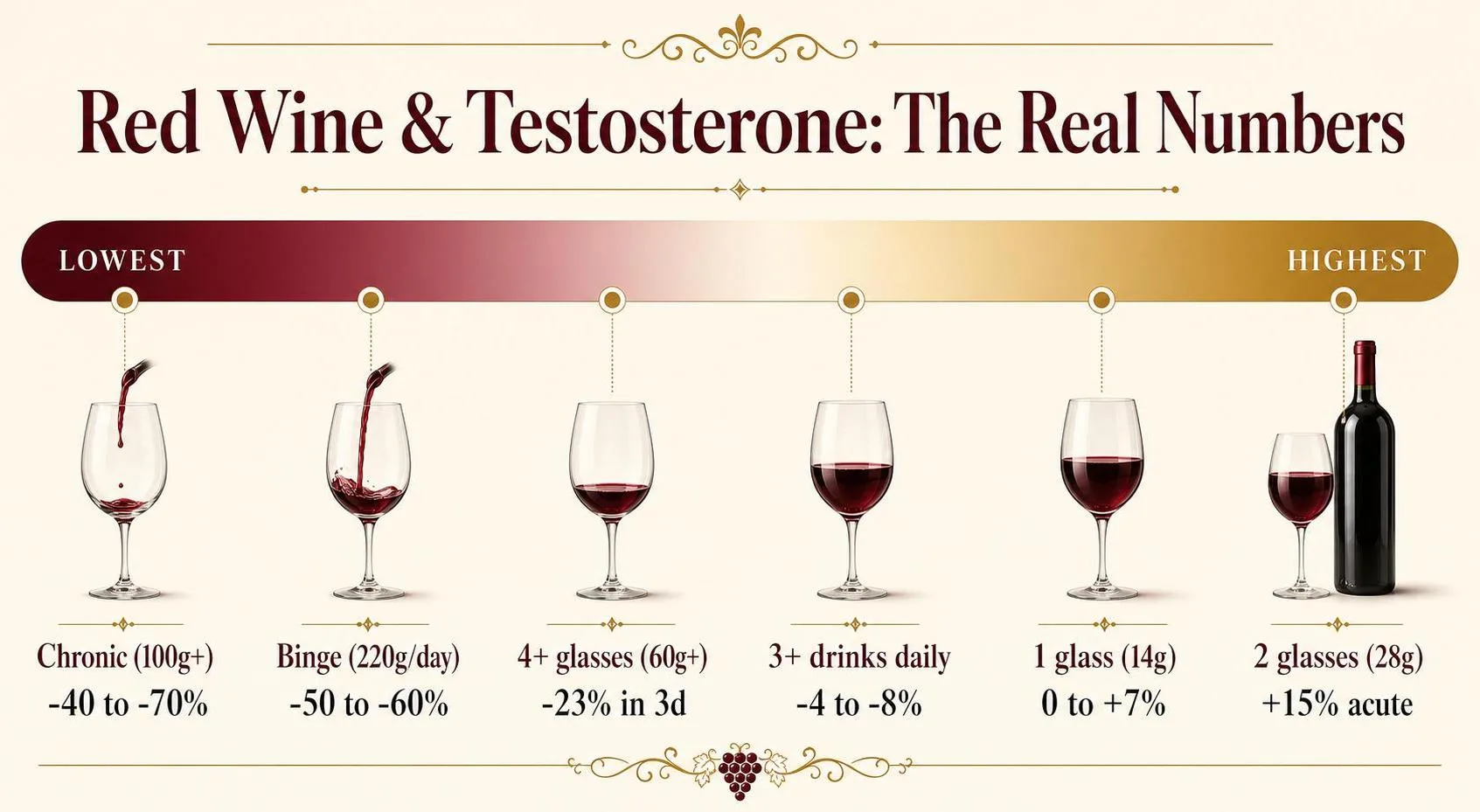 Red Wine & Testosterone: The Real Numbers — key facts at a glance