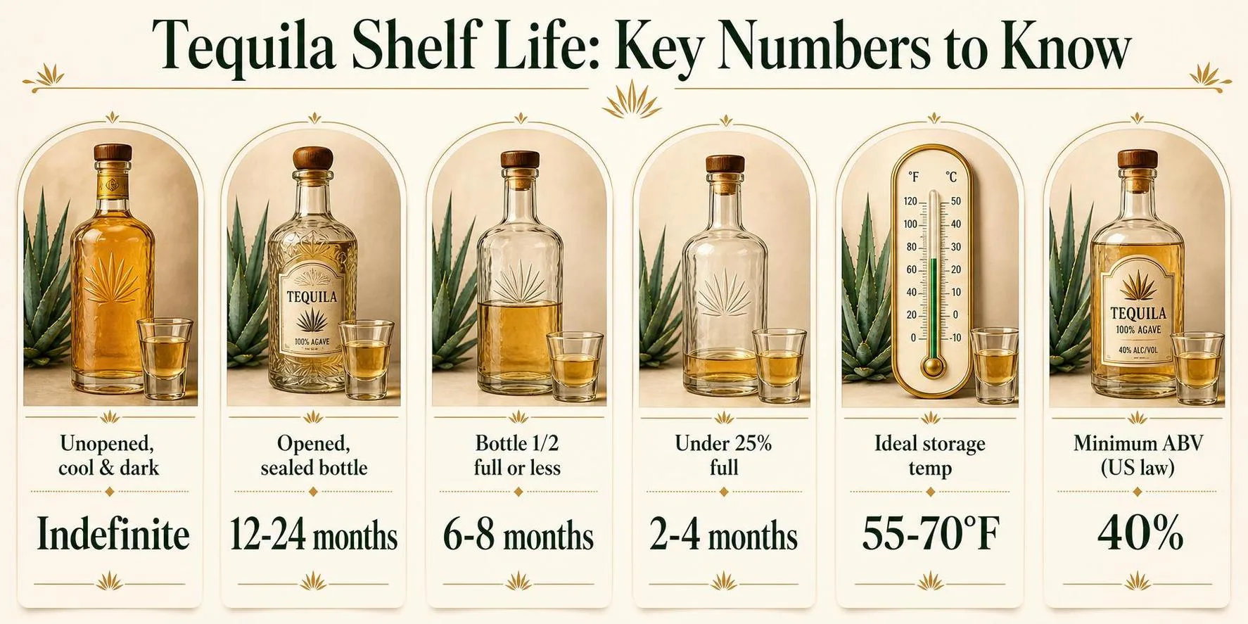 Does Tequila Go Bad Or Expire? 1 Tequila Shelf Life: Key Numbers to Know — key facts at a glance