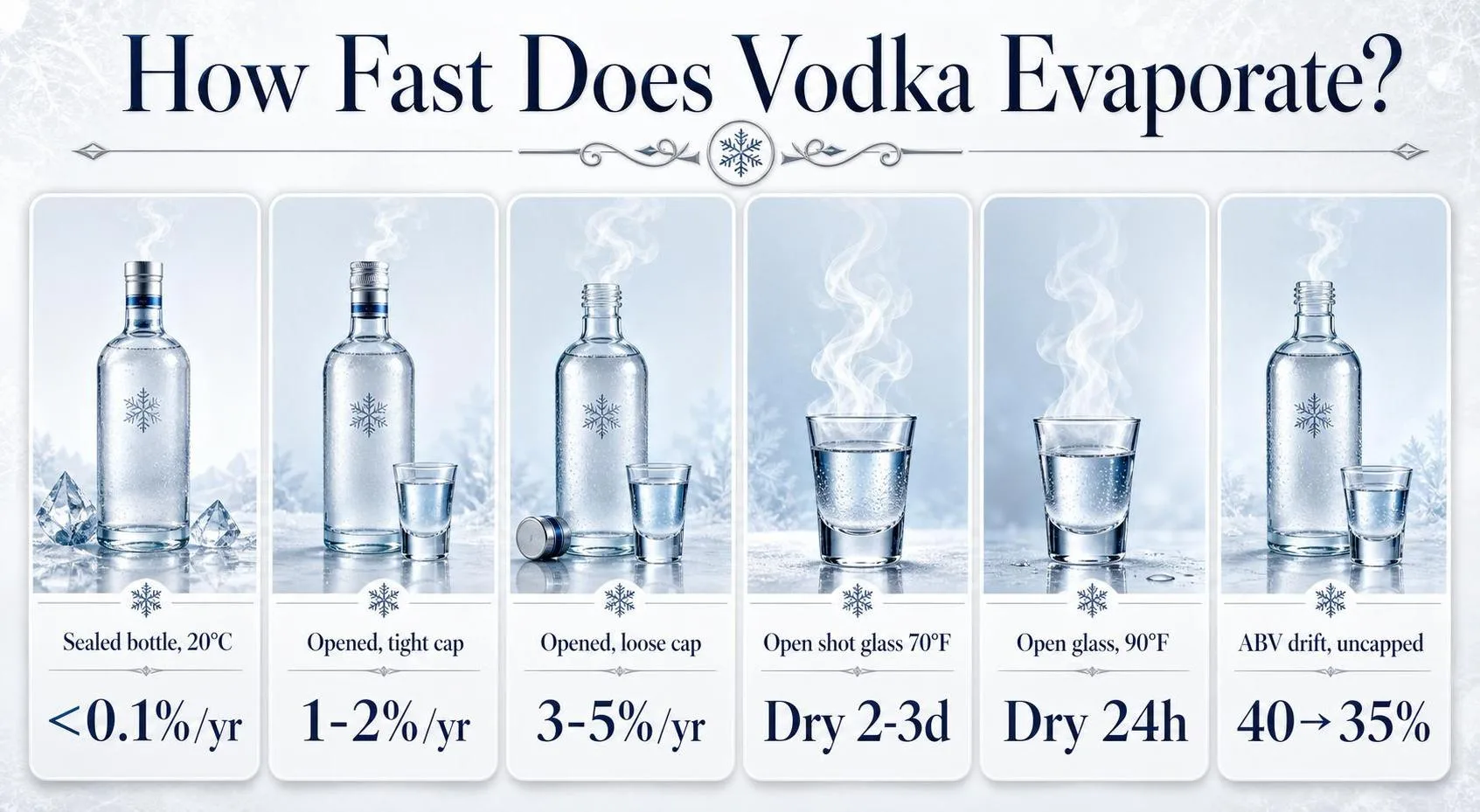 Does Vodka Evaporate Over Time? 1 How Fast Does Vodka Evaporate? — key facts at a glance