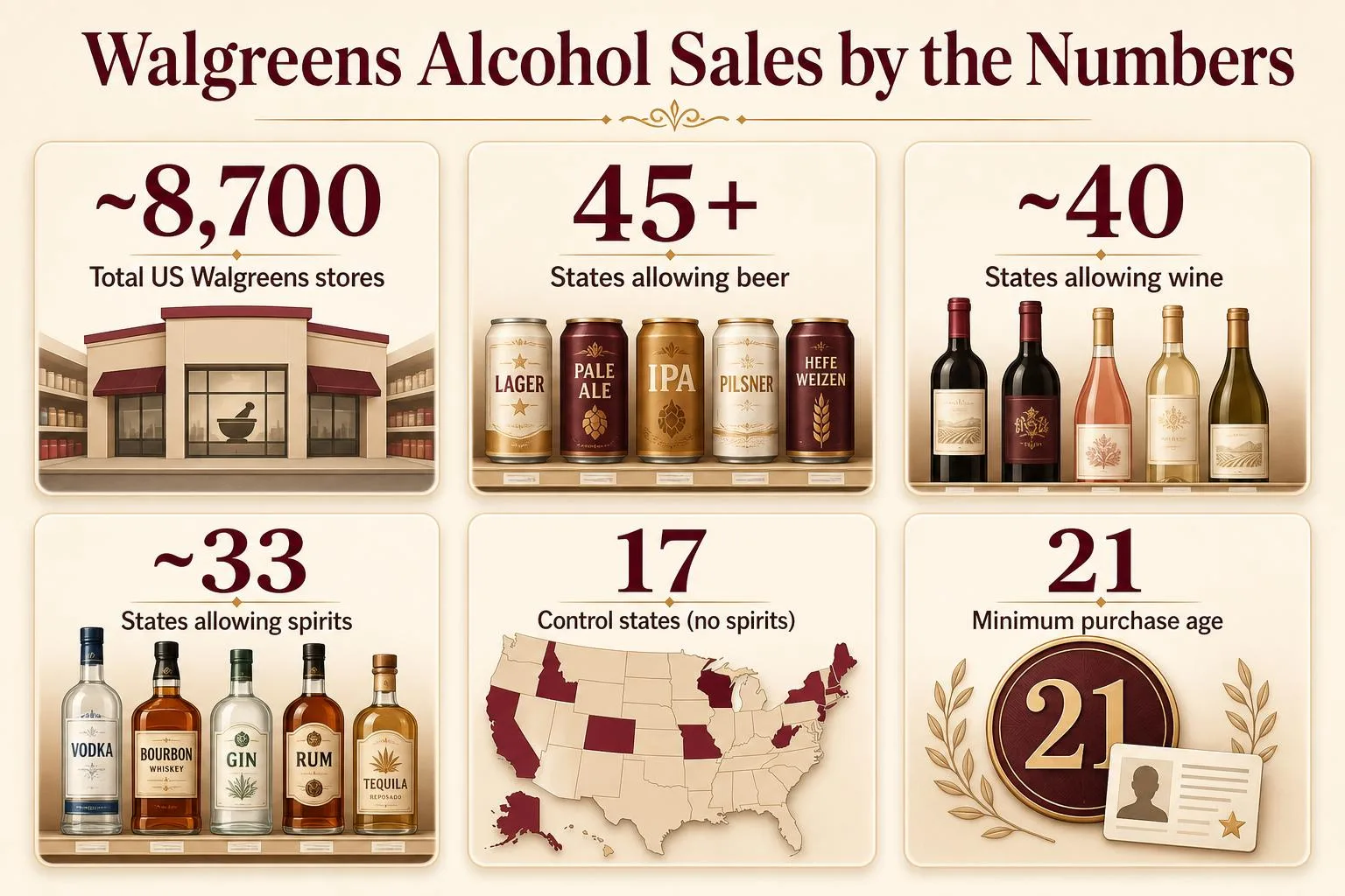 Does Walgreens Sell Liquor Like Wine? Get Answer Now 1 Walgreens Alcohol Sales by the Numbers — key facts at a glance
