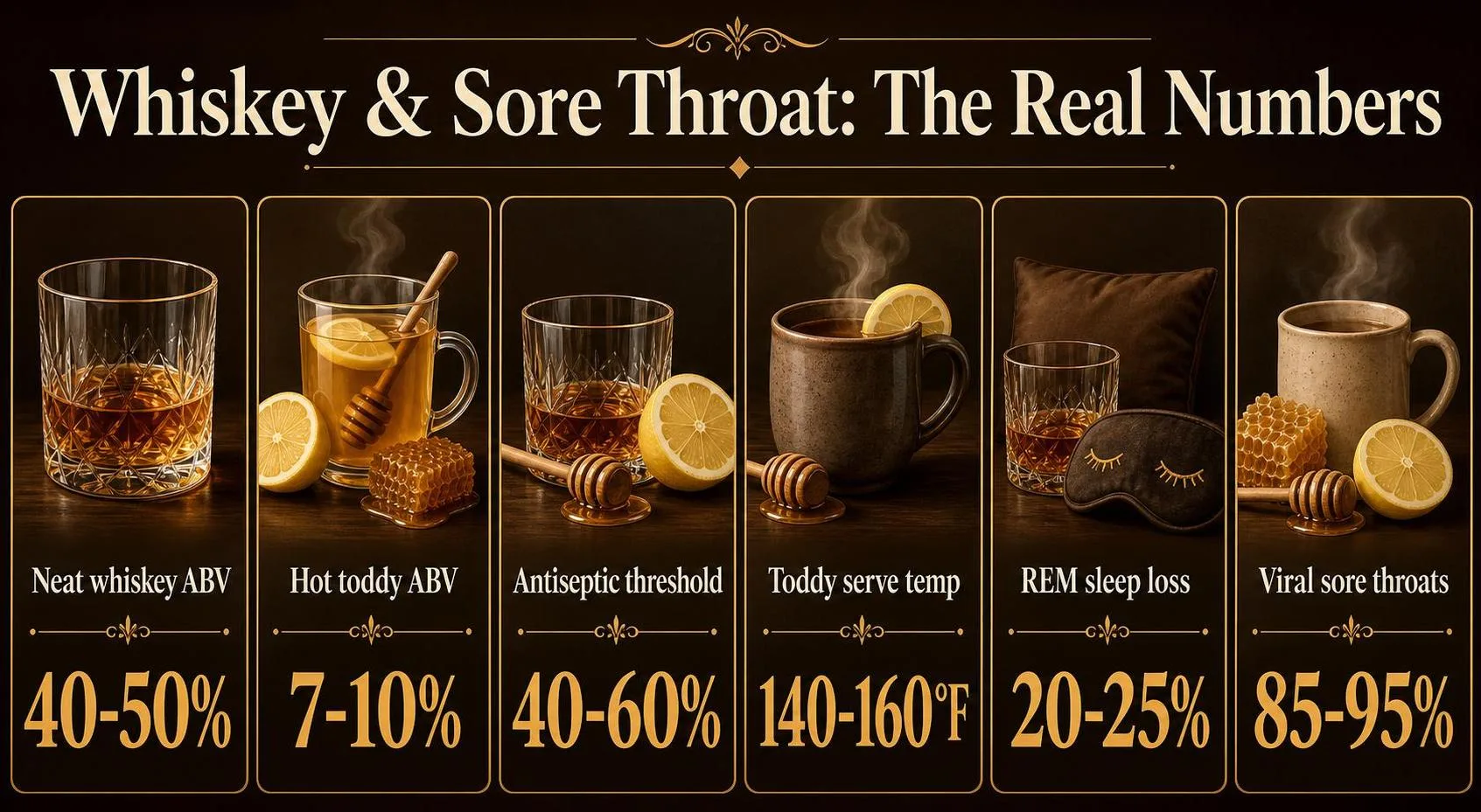 Does Whiskey Help A Sore Throat? 1 Whiskey & Sore Throat: The Real Numbers — key facts at a glance
