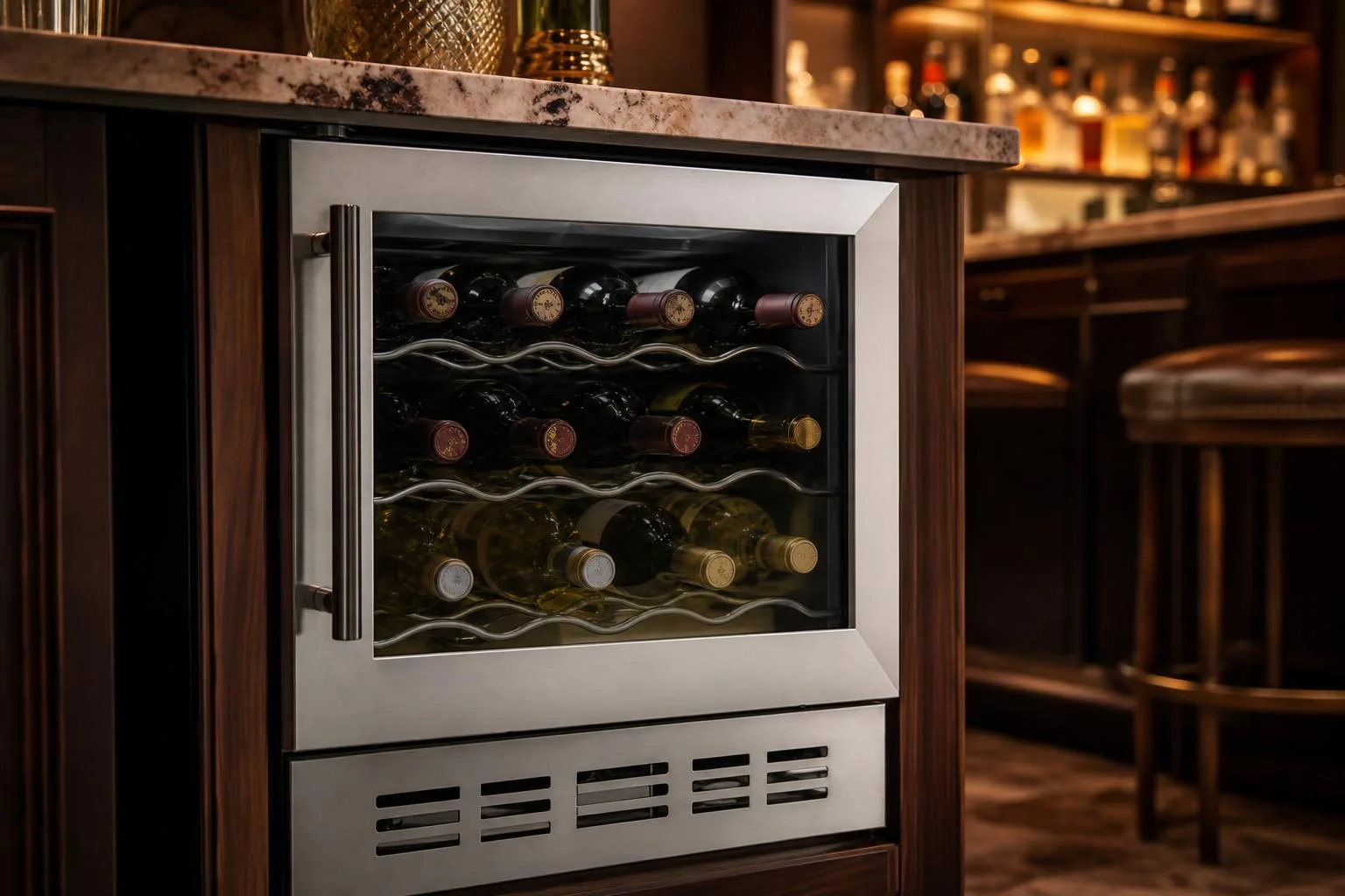 EdgeStar CWR532SZ Wine Cooler Review 2026 2 Close-up of the EdgeStar CWR532SZ build quality, materials and finish during our review
