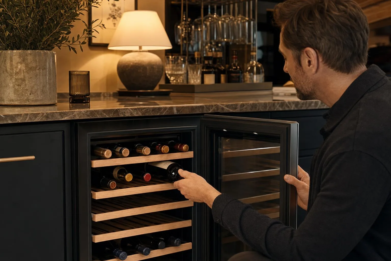 The Freshore FR-WB60345 shown in everyday use at home, as tested by FlightWineBar