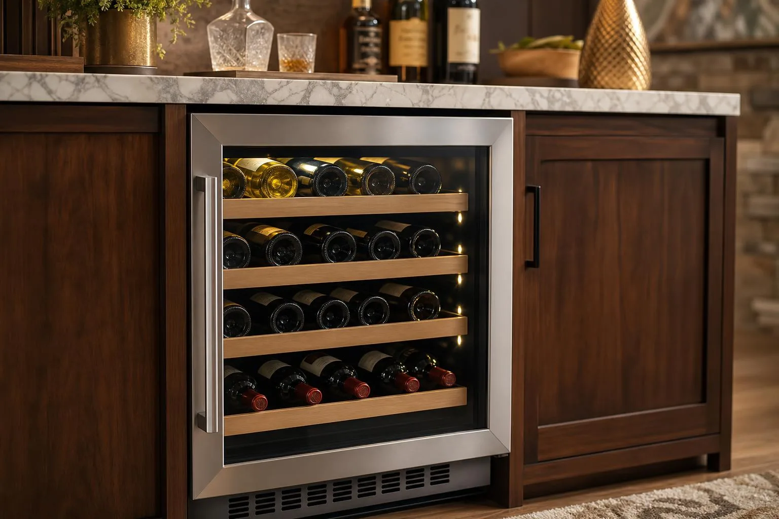 Close-up of the Frigidaire FFWC3822QS build quality, materials and finish during our review