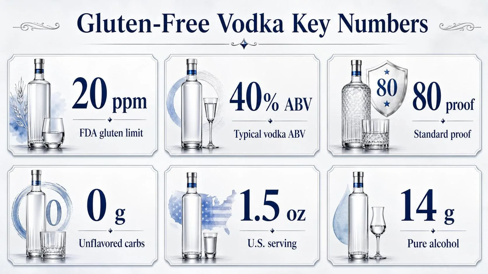Gluten Free Vodka Brands - Which Is The Best? 1 Gluten-Free Vodka Key Numbers — key facts at a glance